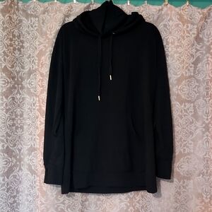 Maurices Black Turtleneck Hoodie With Thumbholes Size Medium